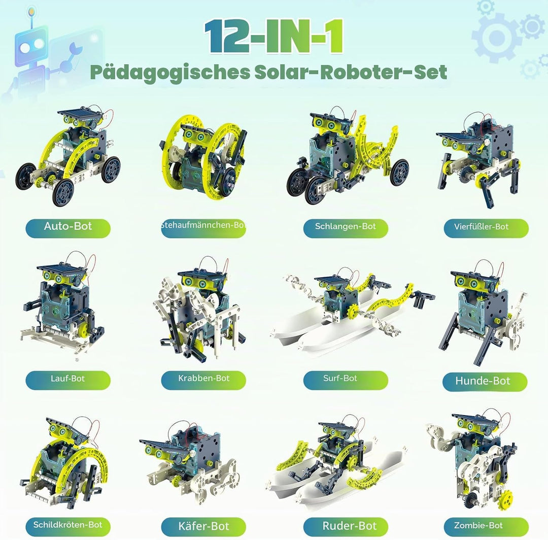 Hot Bee Roboter Kinder, Experimente für Kinder ab 6-10, Geschenk Junge 8 9 10 11 12 Jahre, Solar Rob