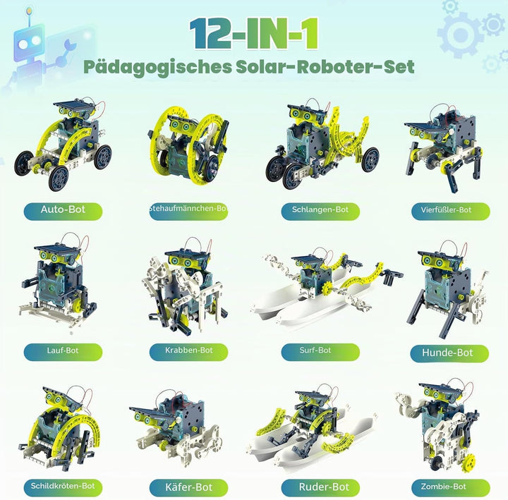 Hot Bee Roboter Kinder, Experimente für Kinder ab 6-10, Geschenk Junge 8 9 10 11 12 Jahre, Solar Rob