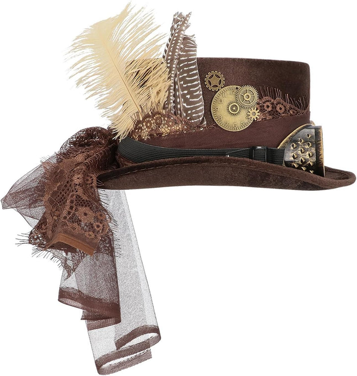 Boland 54562 - Hut Space Punk Deluxe mit Brille, Steampunk Mütze, Kopfbedeckung, Kostüm Zubehör für