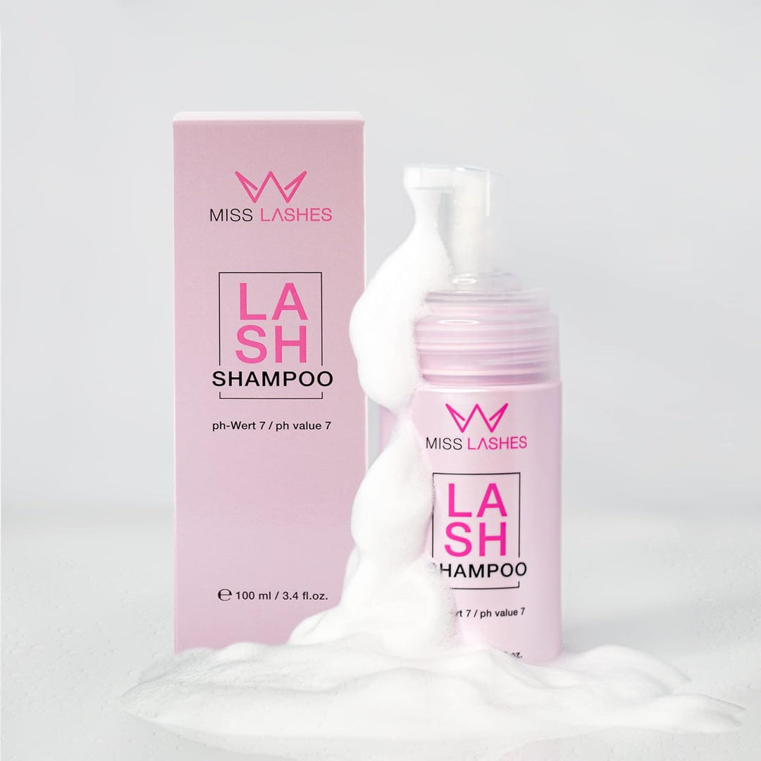 Miss Lashes Wimpernshampoo (100ml) – Lash Extension Shampoo, Cleanser, Verlängert die Haltbarkeit vo