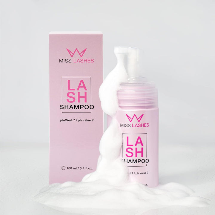 Miss Lashes Wimpernshampoo (100ml) – Lash Extension Shampoo, Cleanser, Verlängert die Haltbarkeit vo