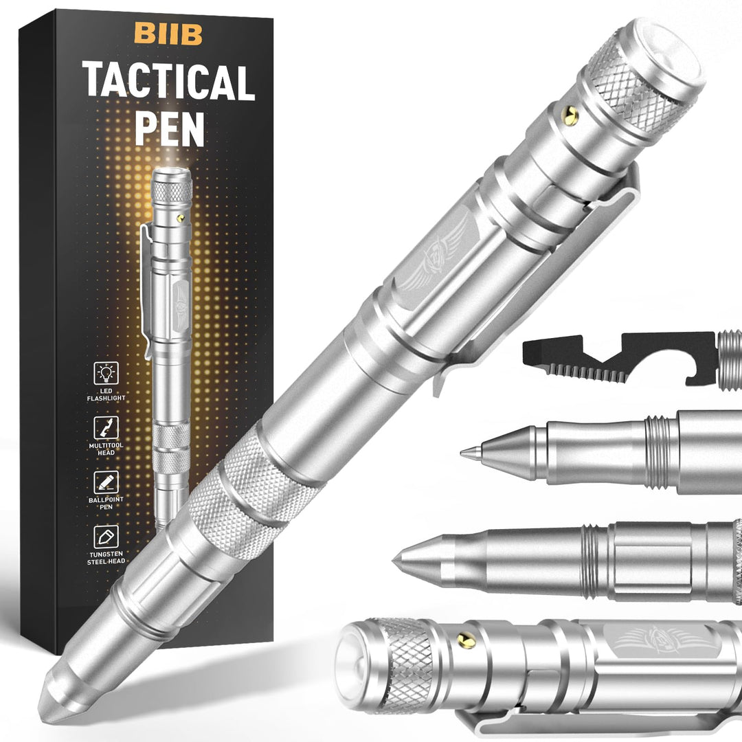 BIIB Geschenke für Männer, Vatertagsgeschenk für Papa, Multitool Pen mit LED Gadgets, Geburtstagsges