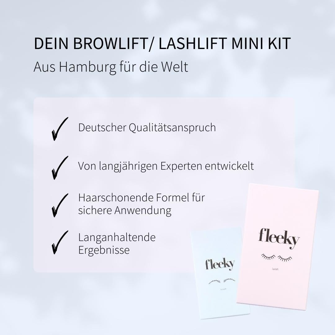 fleeky Augenbrauen & Wimpernlifting Set: Vegan und ohne Tierversuche - Lash & Brow Lifting Kit für n