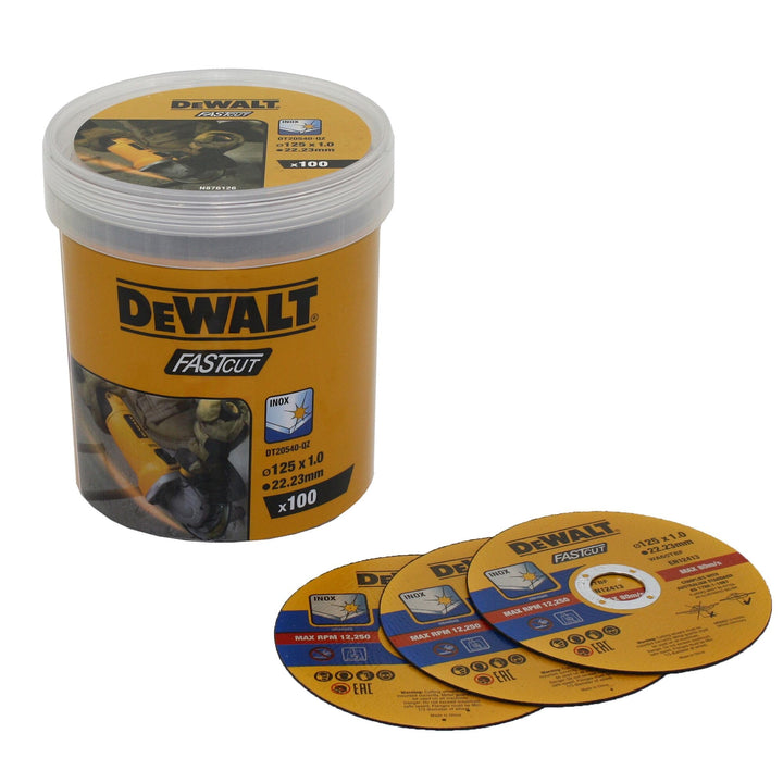Dewalt High Performance Trennscheiben DT20540 (Ø 125mm x 1,0mm, Typ 41 (flach), Bohrung 22,23 mm, fü