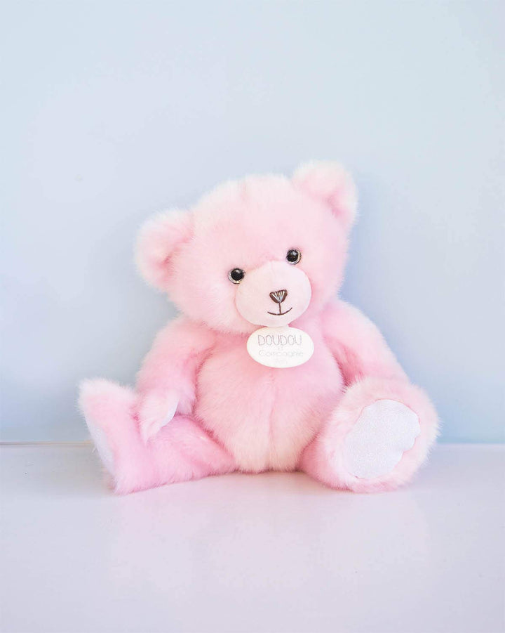 Doudou et Compagnie - DC3562 Plüschbär mit Pailletten – 30 cm – Sorbetrosa – Bär Kollektion