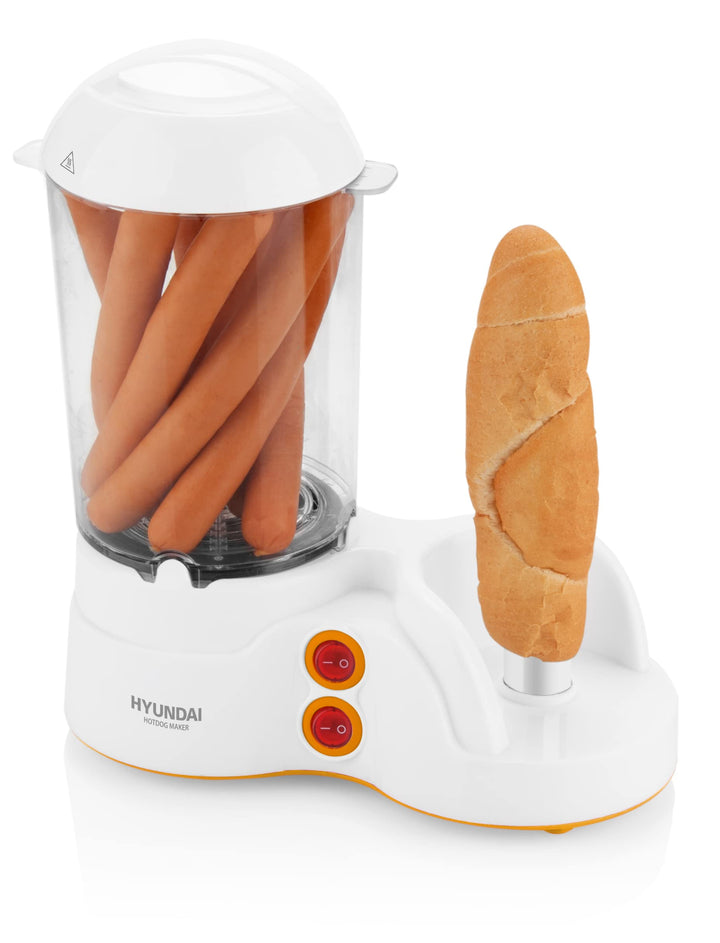 HYUNDAI Hot-Dog-Maker HDM 110 I 1-12 Würstchen I 1-6 Eier I Maiskolben kompatibel I Dorn zum erhitze