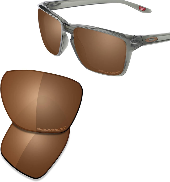 Saucer Premium Ersatzgläser für Oakley Sylas OO9448 Sonnenbrille High Definition – Bernsteinbraun Po