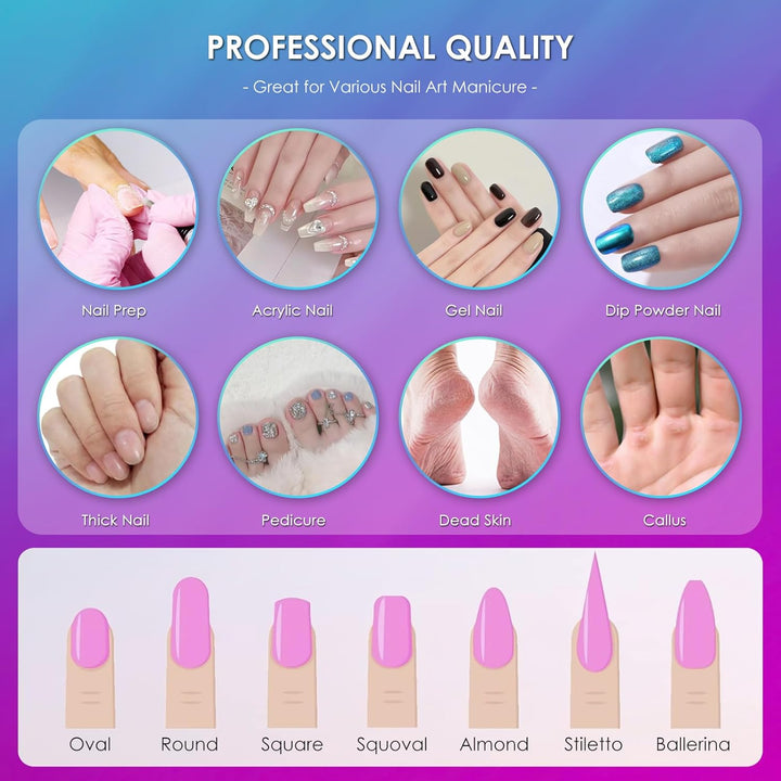 26Stück Nagelfräser Bits Set, 3/32'' professionelle Keramik-Nagelfräser Aufsätze für Nagelbohrer, Di