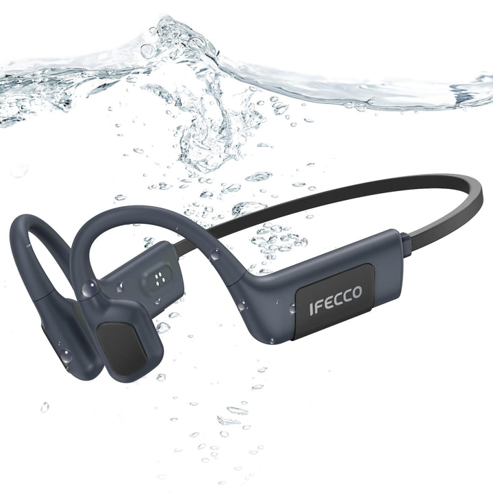 IFECCO Kopfhörer Schwimmen, Knochenschall Kopfhörer Bluetooth 5.4, IP68 wasserdichte Open Ear Kopfhö