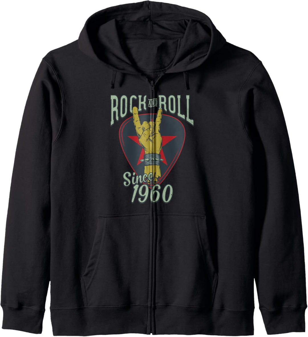 60th Geburtstag Geschenk 60 Jahre alt 1960 Retro Rock Kapuzenjacke