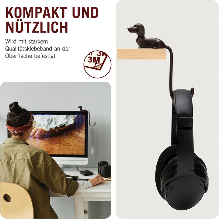 Monkey Business Rusty der Hundeschwanz-Haken für Monitor, Kopfhörerhalter & Organizer, dekorativer K