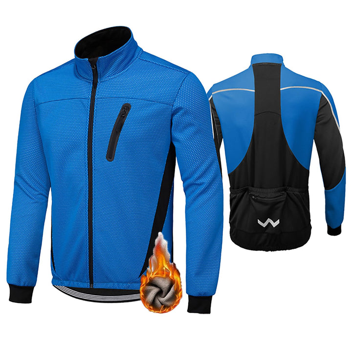 HOMTOL Herren Fahrradjacke Polarfleece-Futter Wasserdicht Winter Thermal Radjacke winddicht regenfes