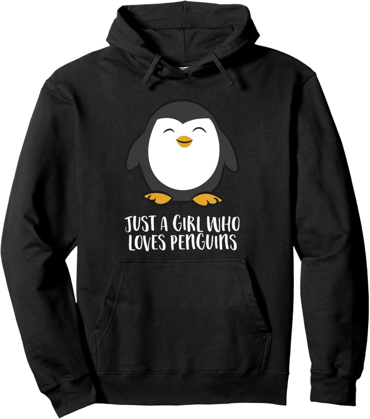 Nur ein Mädchen, das Pinguine liebt Pullover Hoodie