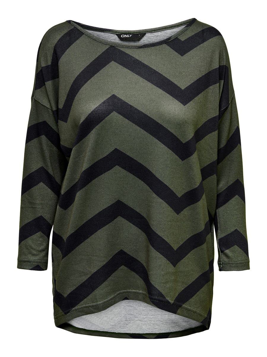 ONLY Female Top ONLELCOS Top | Top XS Deep Depths/Aop:geisha Black Zig Zag, XS Deep Depths/Aop:geish
