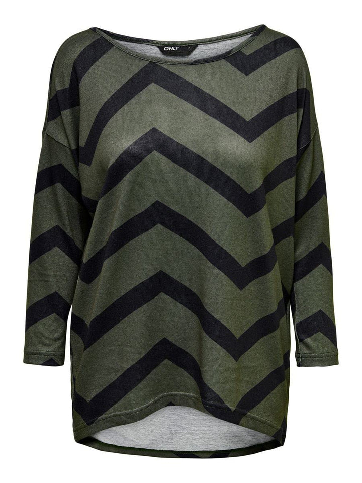 ONLY Female Top ONLELCOS Top | Top XS Deep Depths/Aop:geisha Black Zig Zag, XS Deep Depths/Aop:geish