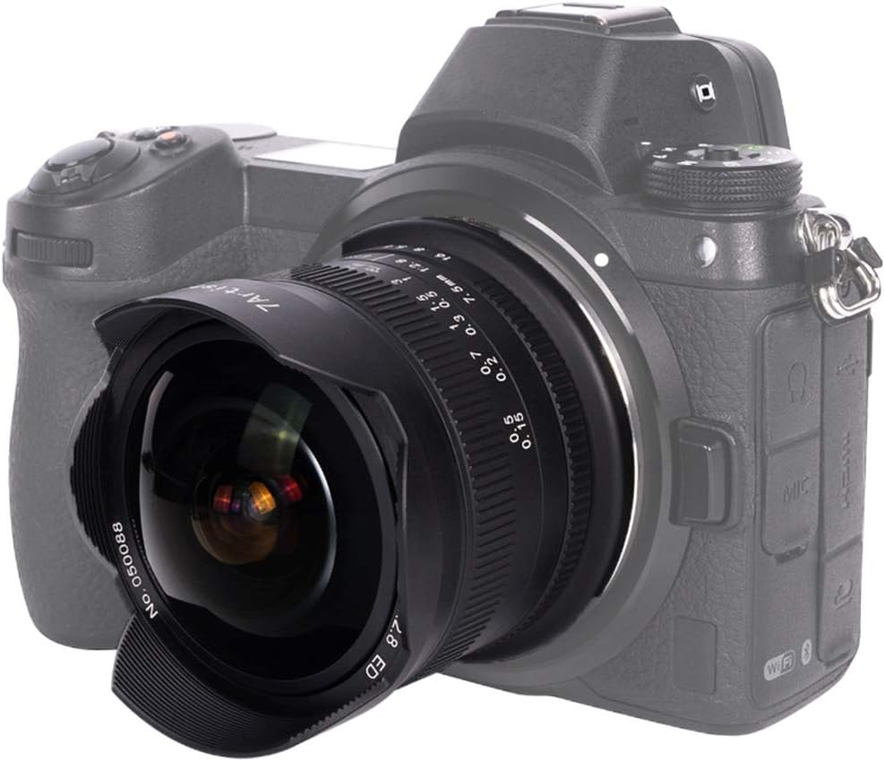 7Artisans 7,5 mm F2,8 II APS-C Fisheye -Objektiv mit 190° Blickwinkel für Fujifilm Fuji X-F X-A1, X-