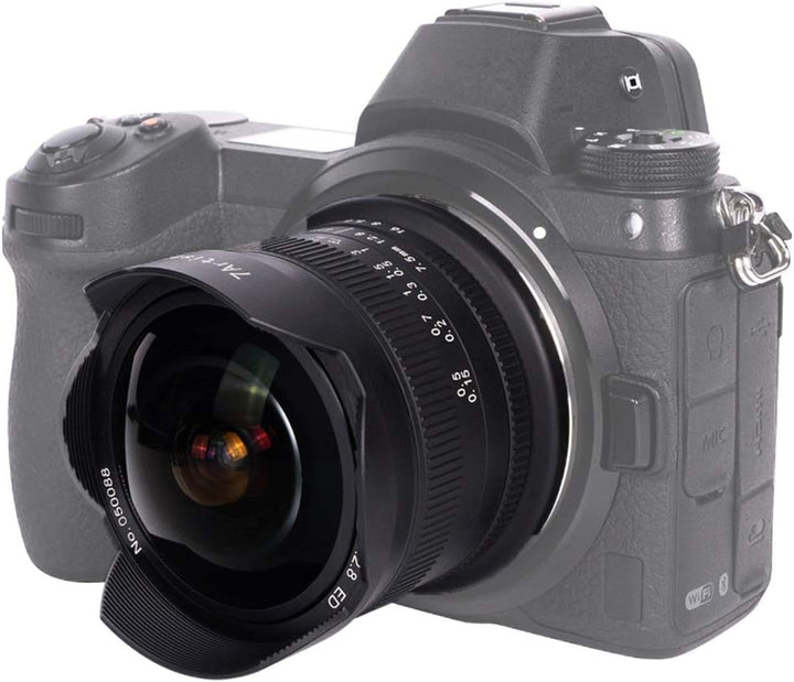7Artisans 7,5 mm F2,8 II APS-C Fisheye -Objektiv mit 190° Blickwinkel für Fujifilm Fuji X-F X-A1, X-
