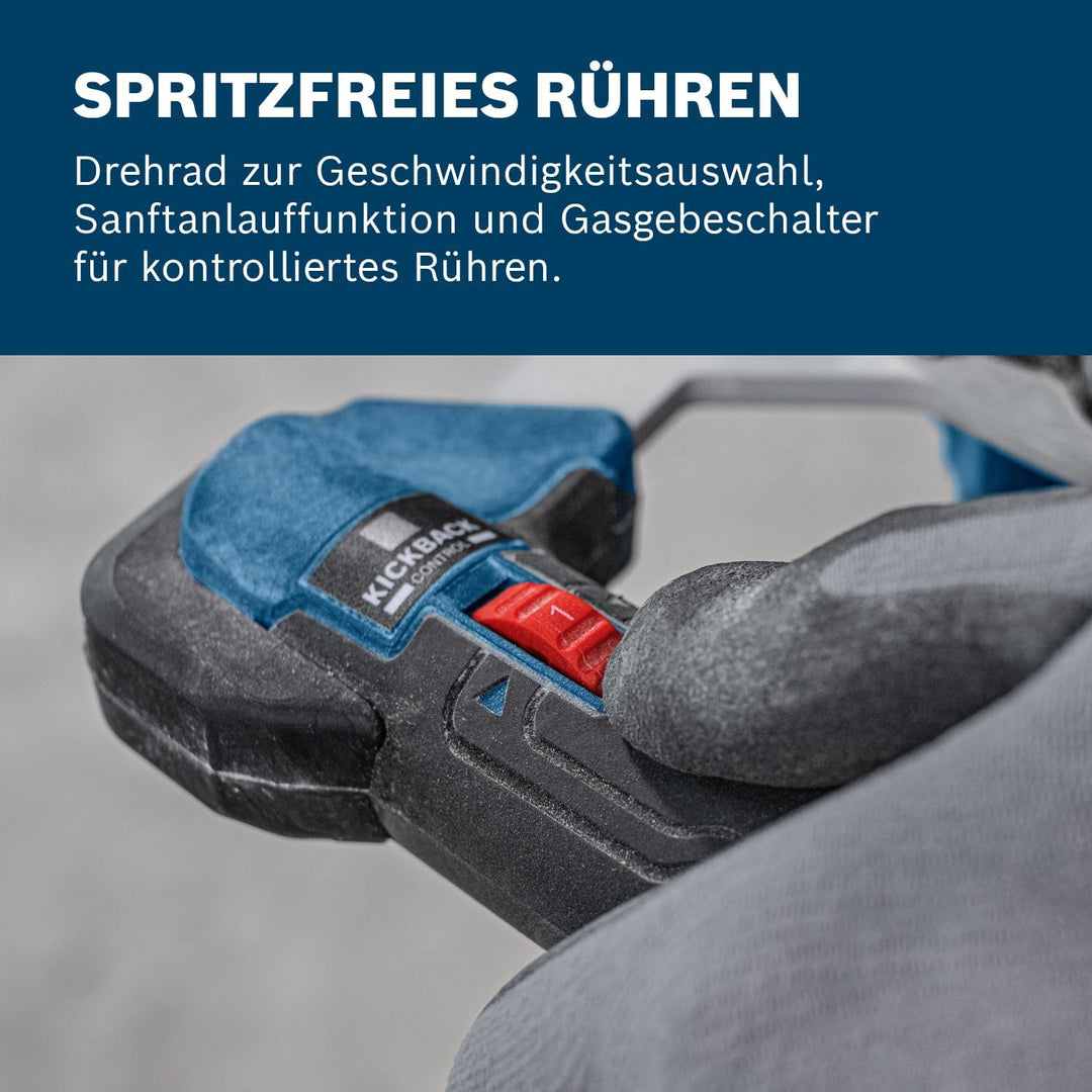 Bosch Professional 18V System Akku-Rührwerk GRW 18V-160 (incl. 1x Verlängerung 7 cm (M14-M14), 2x Sc