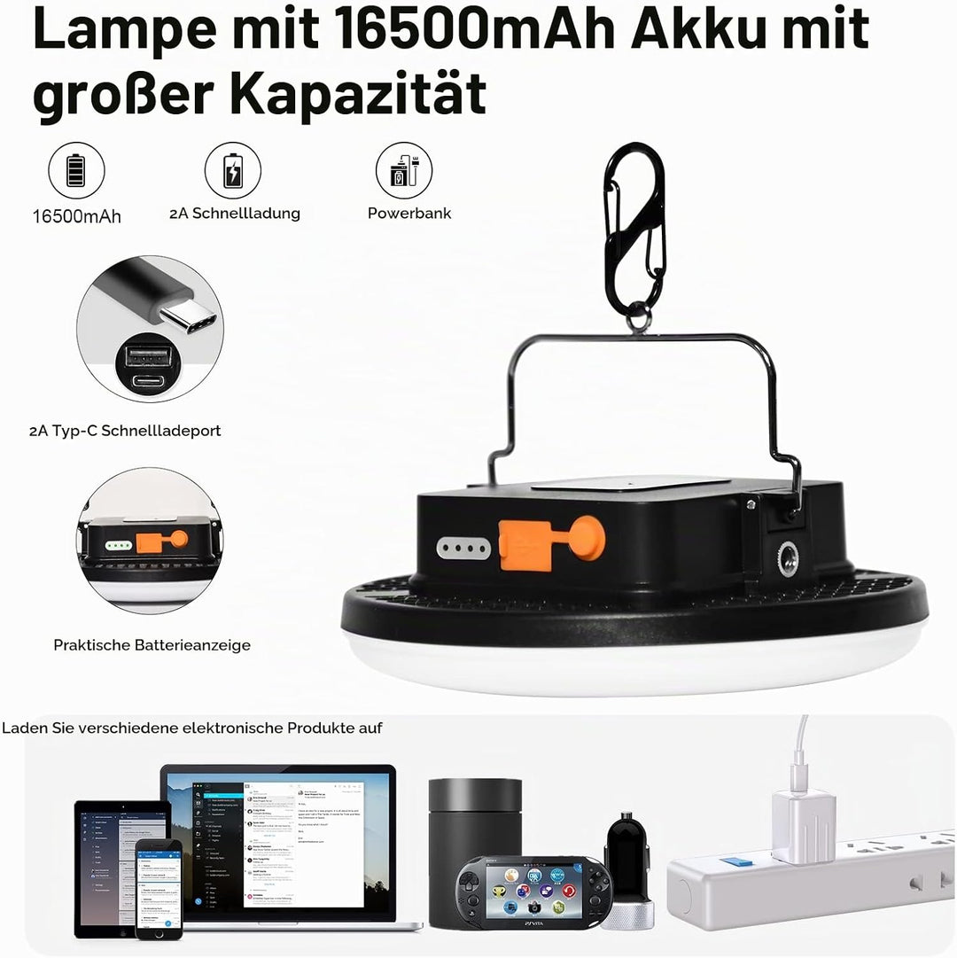 LED Camping Laterne mit 16500mAh 60W(Fernbedienung), 60W(Fernbedienung)