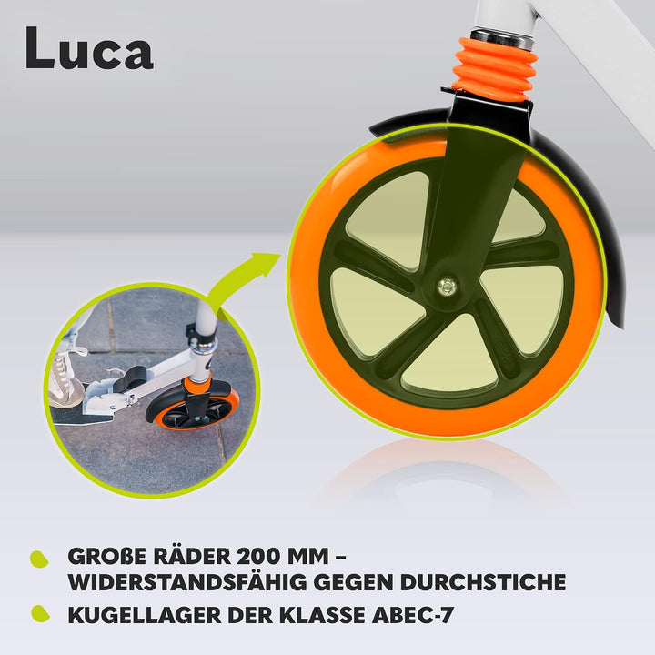 LIONELO Luca Plus Scooter Roller Kinderroller Cityroller Tretroller Kickroller Kickscooter bis 100kg