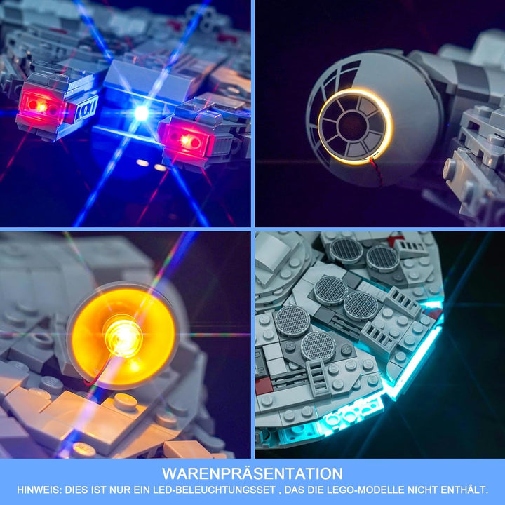 Licht Kompatibel mit Lego Millennium Falcon 75375, Nur Lichter Set - Kein Modell, Sonderanfertigung