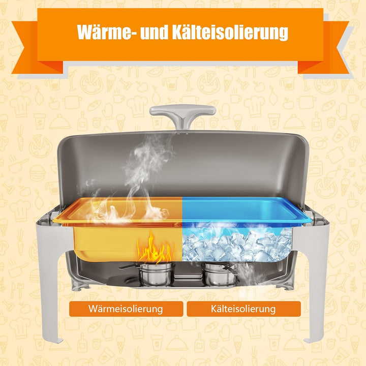 Edelstahl Warmhaltebehälter Kommerzieller Speisewärmer Warmbehälter Essen Warmhalten Behälter Cateri