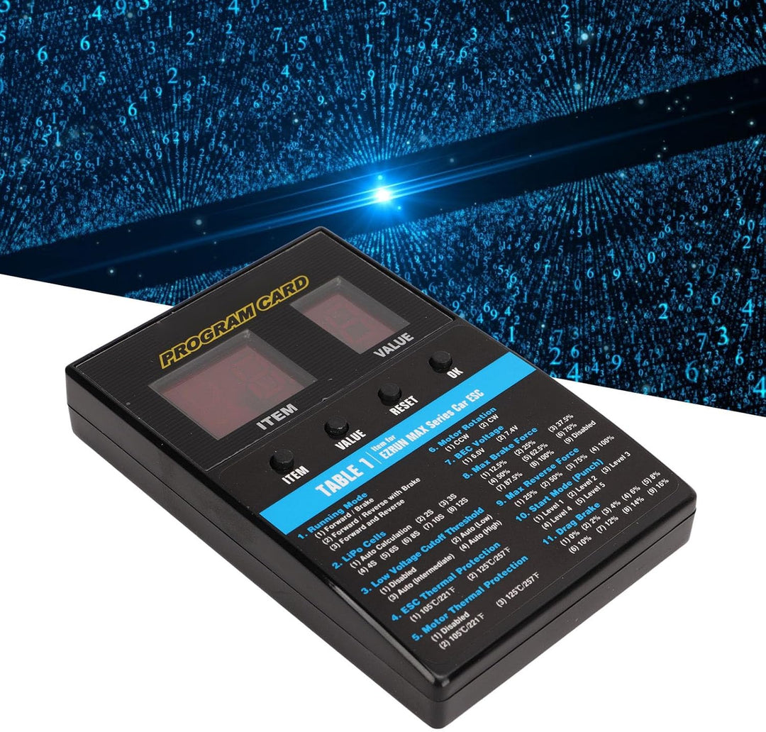 Bürstenlose ESC-Programmierkarte, Universelle Programmbox für RC-Car, Bootszubehör, Funktioniert mit