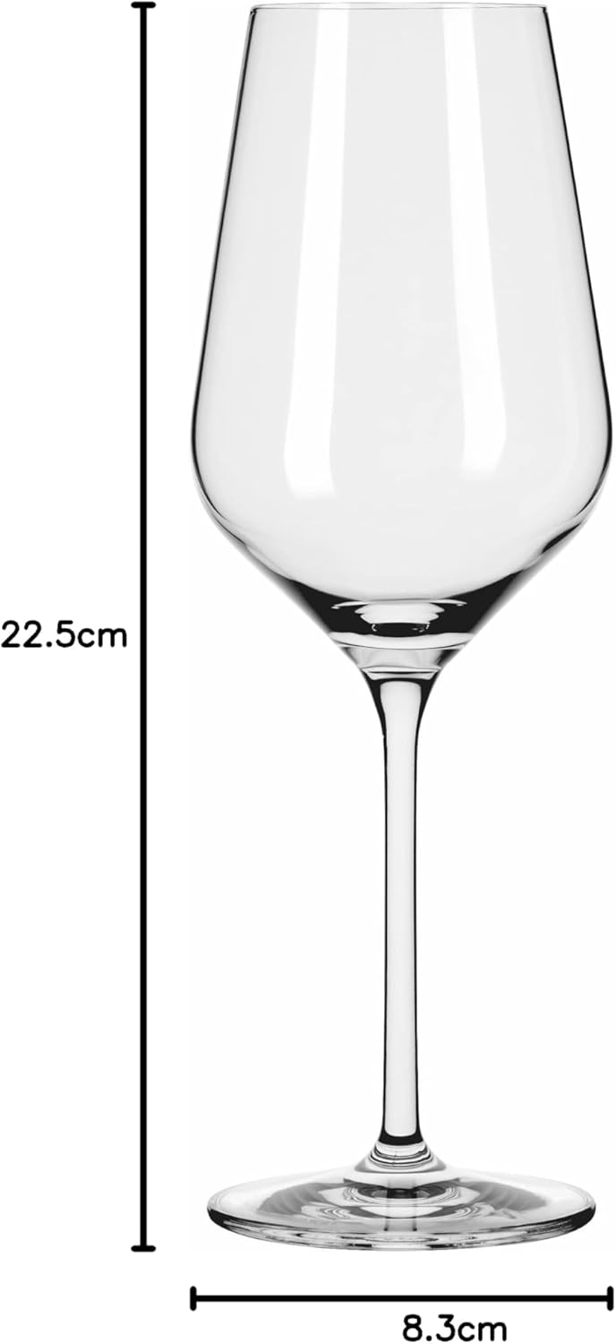 Ritzenhoff 6111012 Weisswein- und Wasserglas Set – Serie Lichtweiss 12 Stück, für 400 ml, stilvoll M