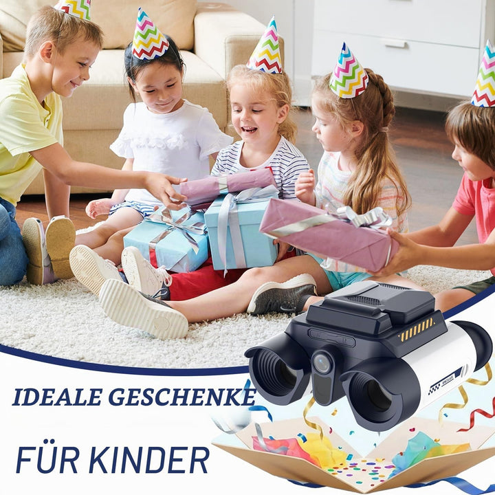 Kinder Fernglas mit Kamera,2,4-Zoll-Bildschirm,10x25 Fernglas für Kinder,Nachtsichtfunktion,geeignet