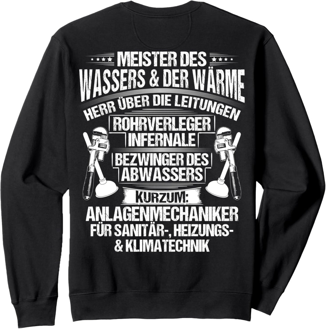 Klempner Bezwinger Des Abwassers Sanitär Anlagenmechaniker Sweatshirt