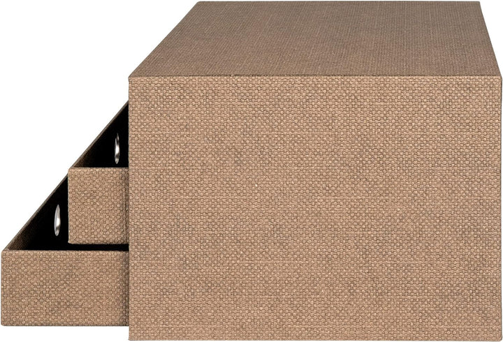 Rössler 1524452603 - S.O.H.O. 3er Schubladenbox für DIN A4, mit Griffloch, Special Line Hazelnut, 34