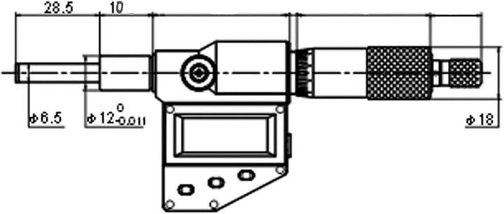 CNC QUALITÄT Digital- Einbau- Messschraube Messbereich 0-50 mm - flache Messfläche - DIN 863