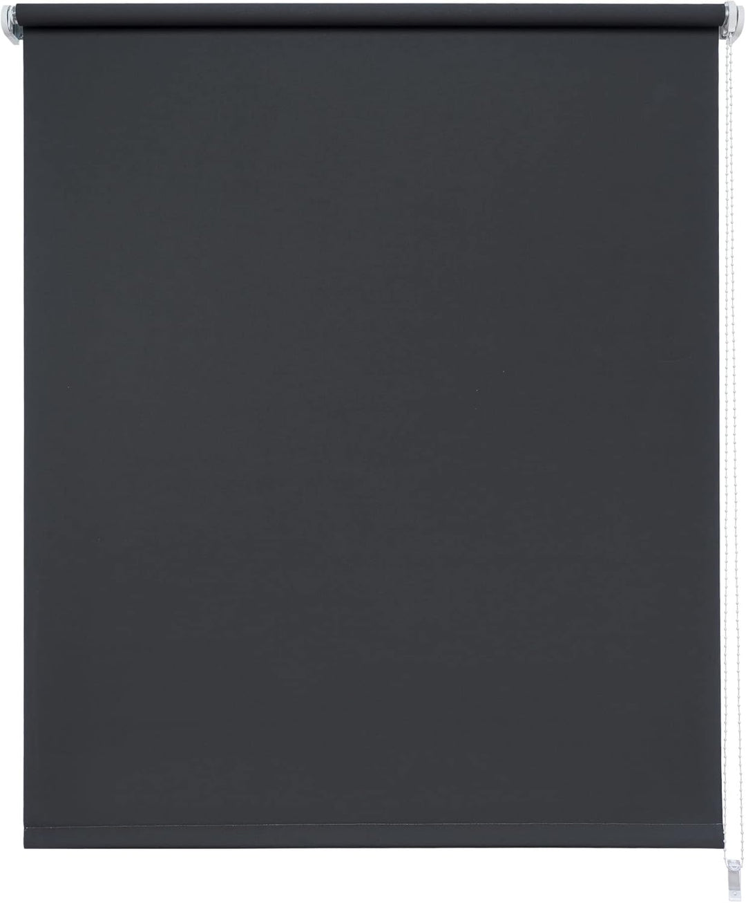 Liedeco® Rollo, Fenster Rollo, Kettenzug-Rollo / 62 x 180 cm (Breite x Höhe), dunkelgrau/lichtdurchl