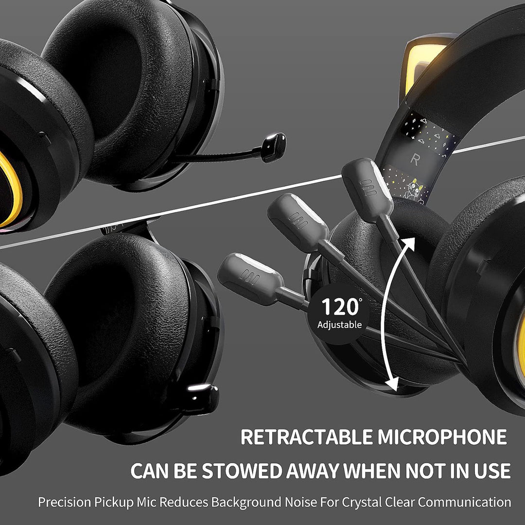 Somic Kabelloses Gaming-Headset, Bluetooth-Headset für Smartphone, einziehbares Mikrofon, 7.1-Surrou