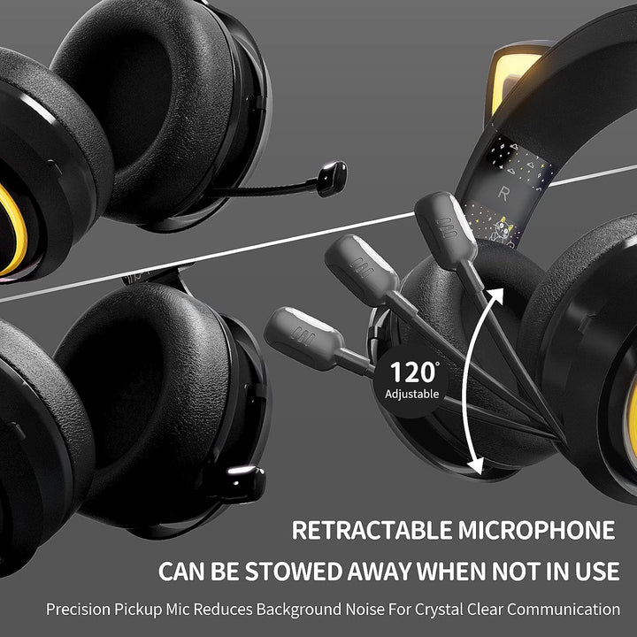 Somic Kabelloses Gaming-Headset, Bluetooth-Headset für Smartphone, einziehbares Mikrofon, 7.1-Surrou