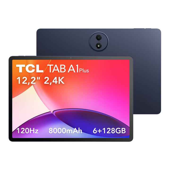 TCL TAB A1 Plus Tablet, 12,2" 2,4K 120Hz Immersive Display, 128 GB ROM, 6 GB RAM-Erweiterung, Google