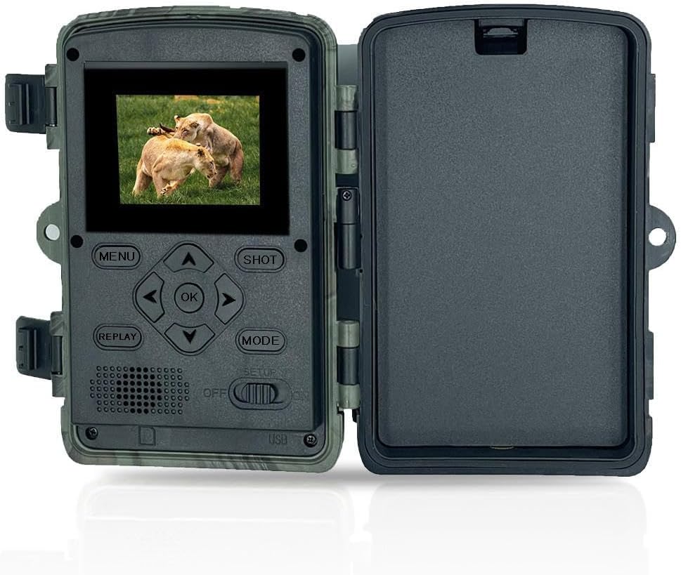 LMHOME Wildkamera mit Bewegungsmelder Nachtsicht - 4K 60MP Wildtierkamera WLAN mit 32GB SD Karte Han