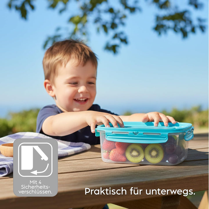 Snips, SnipsLock MIXCOLOR, Set 3 Vorratdosen 3 x 1,80 LT Rechteckig Voratdosen set, 23,5 x 18,5 x 13