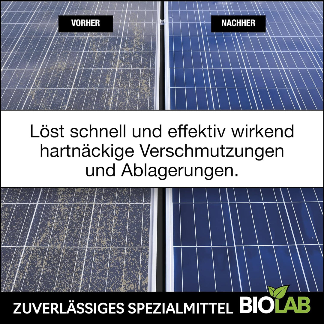 BIOLAB Bio Solar & PV Photovoltaik Reiniger Konzentrat 1:20 (5 Liter Kanister) zum Reinigen von Sola