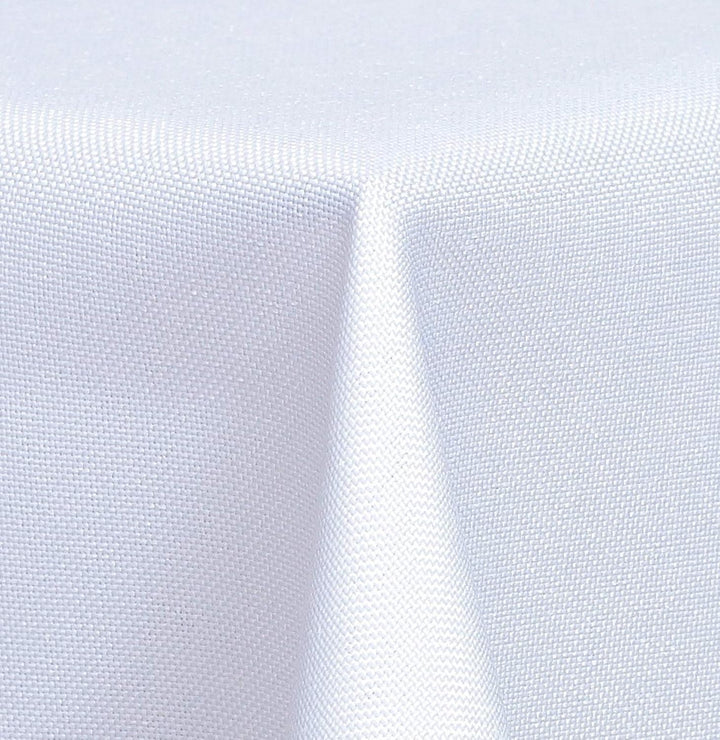 Textil Tischdecke - Leinen Optik - wasserabweisend oval (Weiss, oval 160x220) Weiss oval 160x220, We