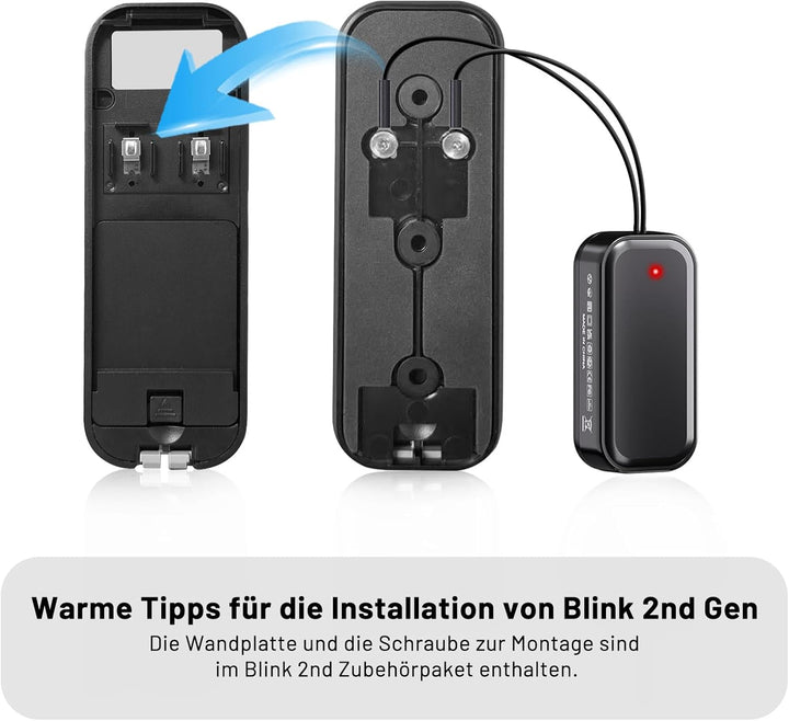 Besimlive Funksignal Weiterleitung Set,Türklingel Erweiterung Weiterleitung Funk for Blink Türklinge