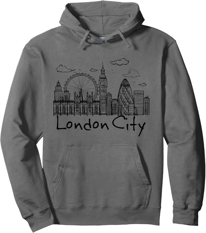 Londoner T-Shirts, Ich liebe London, Wahrzeichen der Londoner Skyline Pullover Hoodie