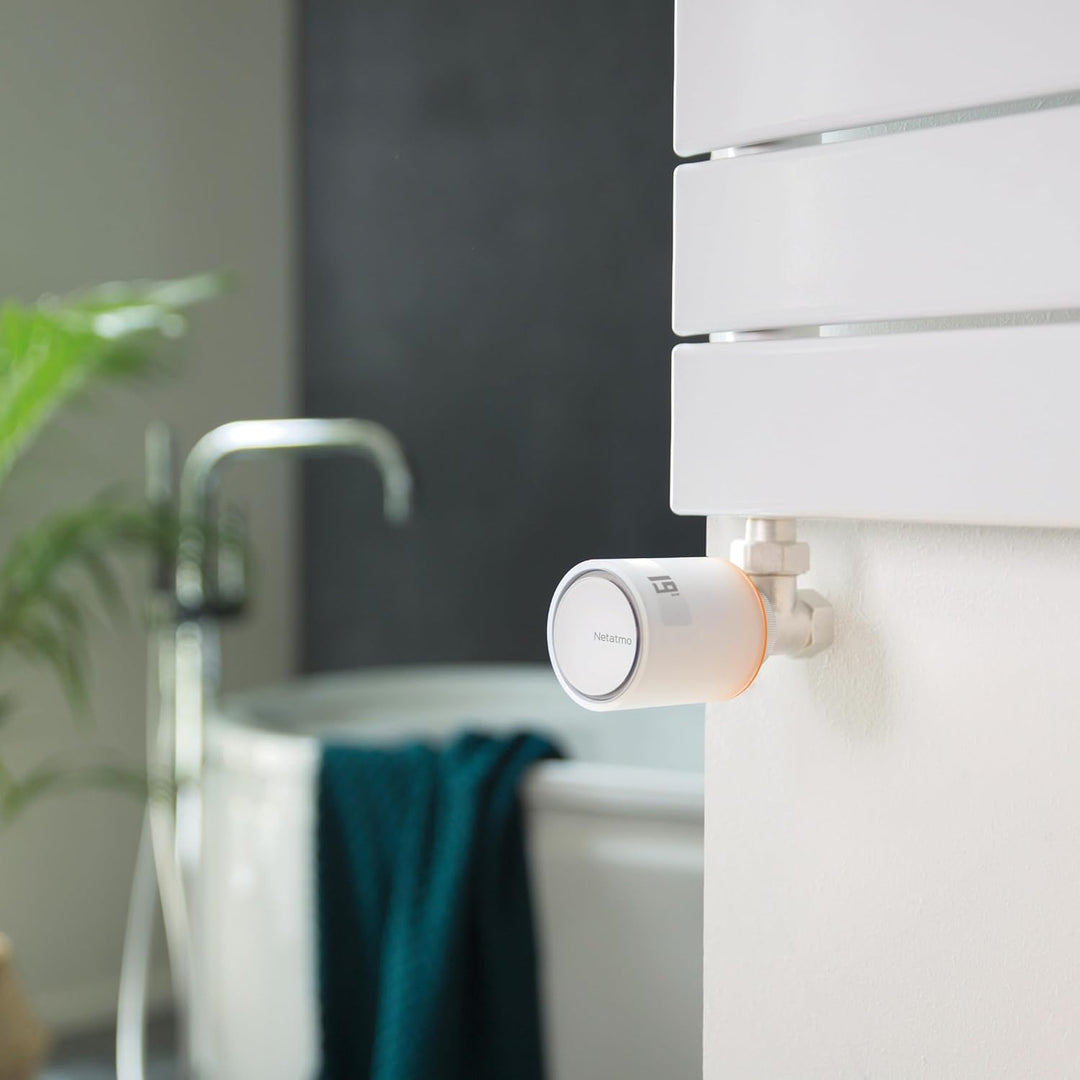 Netatmo Smartes Heizkörperthermostat Starterpaket Wlan, Zusatzmodul, NAV-DE, Heizkörperthermostat