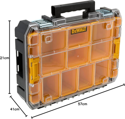 Dewalt TSTAK Organizer DWST82968-1 (spritzwassergeschützt IP54, durchsichtiger, schlagfester Deckel