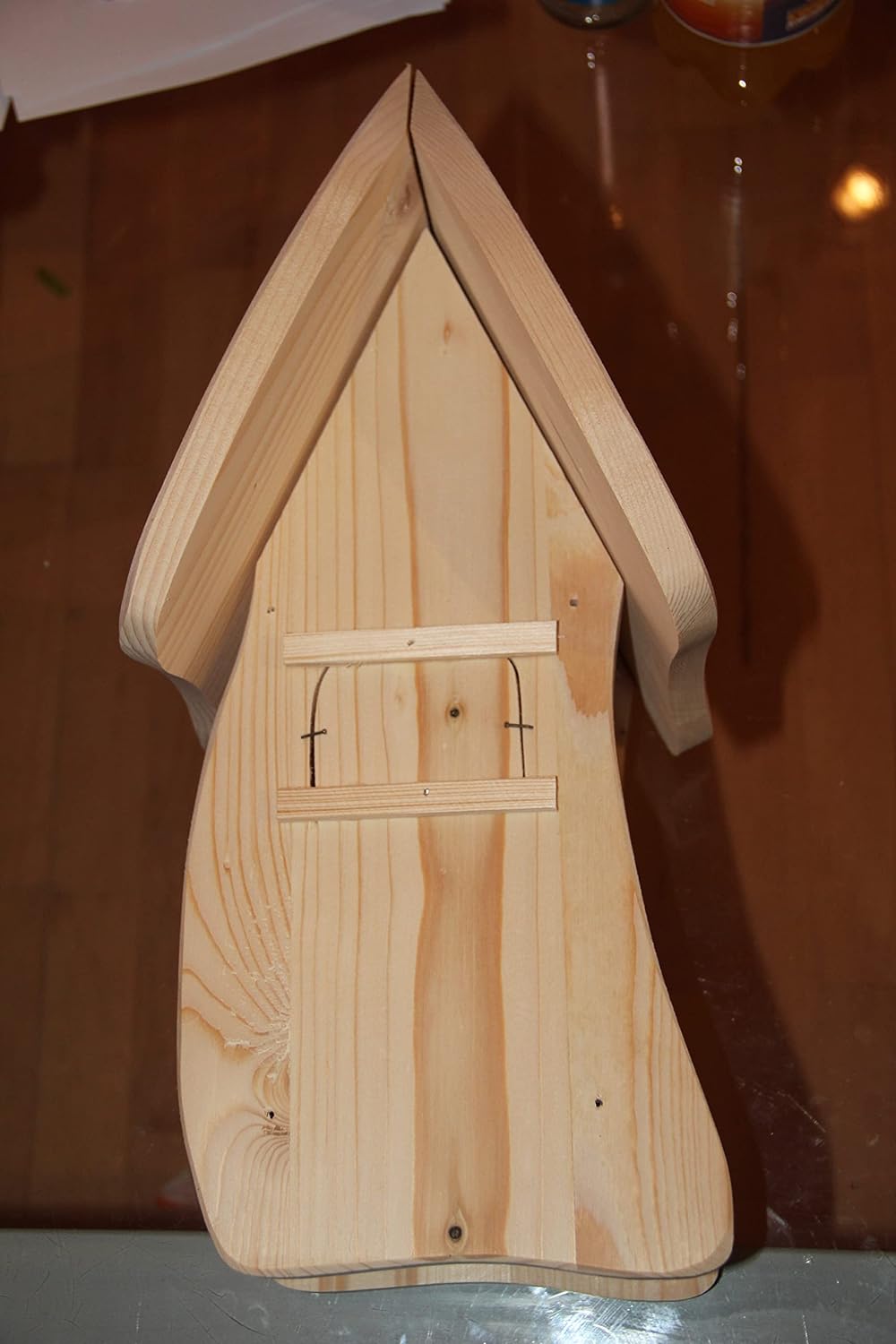 Dekorativer Nistkasten(NB1)-mit Vogelfutterhaus zum selbst bauen-Bausatz-Vogelhaus-Vogelhäuschen-Vog