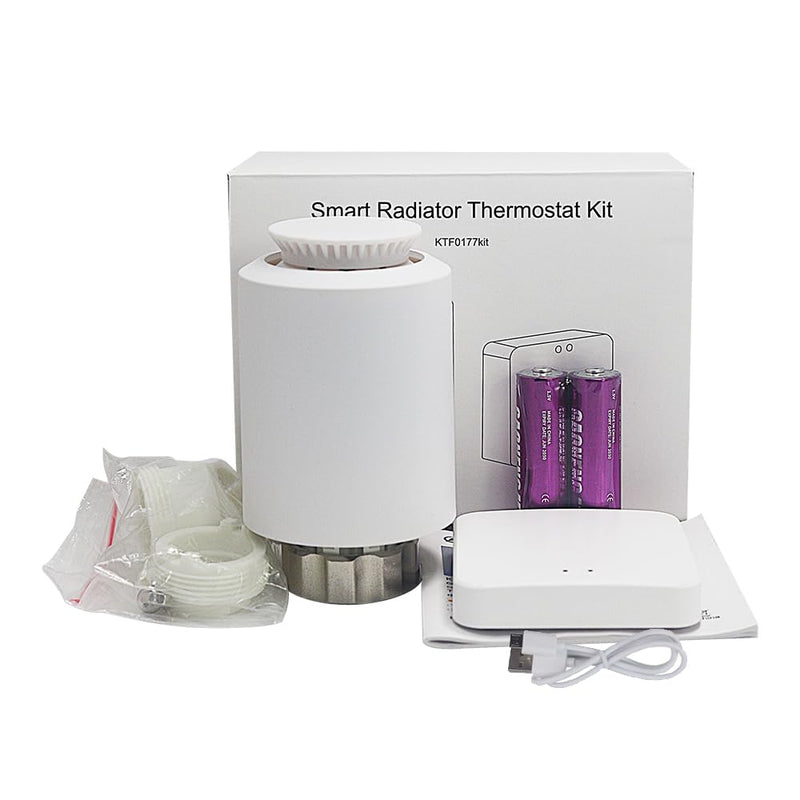 KETOTEK Smart Heizkörperthermostat Zigbee Starter Kit mit Hub, Digitales Heizkörper Thermostat Heizu