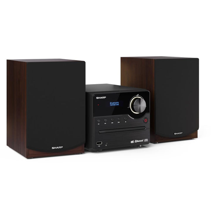 SHARP XLB517DBR Mirco-Soundsystem 45W (Digitalradio mit DAB, DAB+ und UKW/FM-Radio, Bluetooth, USB,