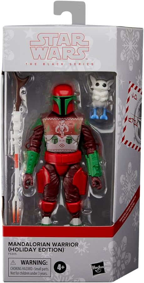 Star Wars Hasbro Black Series Actionfigur Mandalorian Warrior (Holiday Edition) 15 cm