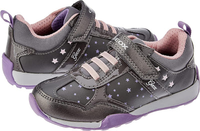 Geox Mädchen J Jocker Plus Girl B Sneakers, 36 EU Dk Grey Purple
