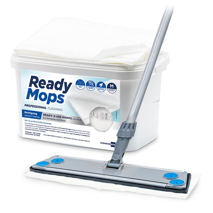 CleaningBox® Feuchte 5-in-1 ReadyMops Reinigungsmopps Bodenwischtücher mit Allzweckreiniger (ohne Wi